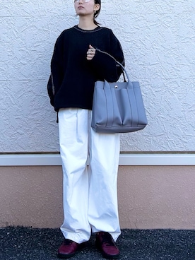 「アイテム（ニット/セーター）」を使った、kinさん（レディース・145cm）の冬コーディネート