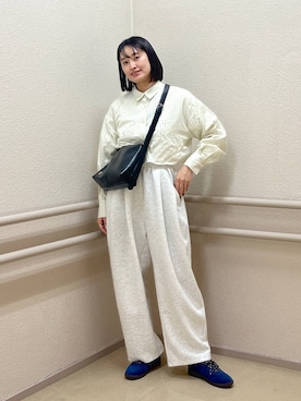 「アイテム（スウェットパンツ）」を使った、SAKOさん（レディース・160cm・30代）の春コーディネート