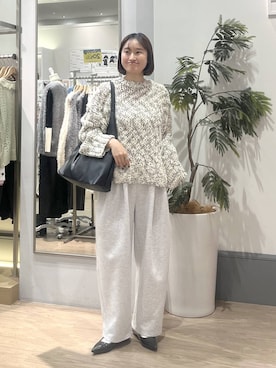 「アイテム（スウェットパンツ）」を使った、SAKOさん（レディース・160cm・30代）の秋コーディネート