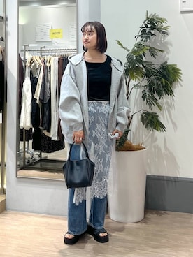 「LOWRYS FARM（ローリーズファーム）のアイテム（ベルト）」を使った、SAKOさん（レディース・160cm）の秋コーディネート