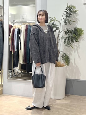 「アイテム（スウェットパンツ）」を使った、SAKOさん（レディース・160cm・30代）の秋コーディネート