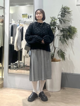 「アイテム（ソックス/靴下）」を使った、SAKOさん（レディース・160cm・30代）の秋コーディネート