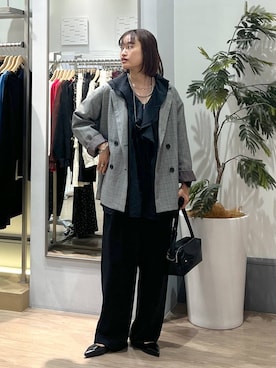 「アイテム（スウェットパンツ）」を使った、SAKOさん（レディース・160cm・30代）の秋コーディネート