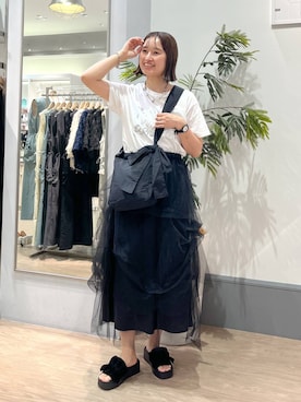 SAKOさんの「タックチュールスカート  128229」を使ったコーディネート