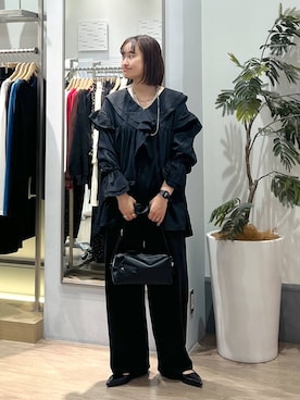 「アイテム（スウェットパンツ）」を使った、SAKOさん（レディース・160cm・30代）の秋コーディネート