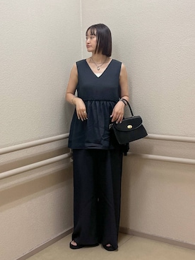「アイテム（サロペット/オーバーオール）」を使った、SAKOさん（レディース・160cm・30代）の夏コーディネート