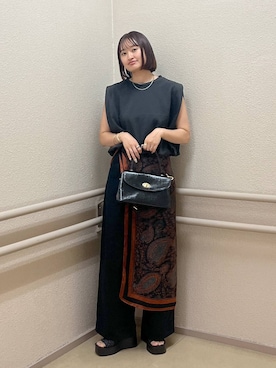 「アイテム（ストール/ショール）」を使った、SAKOさん（レディース・160cm・30代）の夏コーディネート