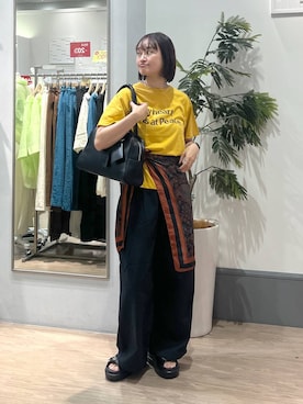 「アイテム（ボストンバッグ）」を使った、SAKOさん（レディース・160cm・30代）の夏コーディネート