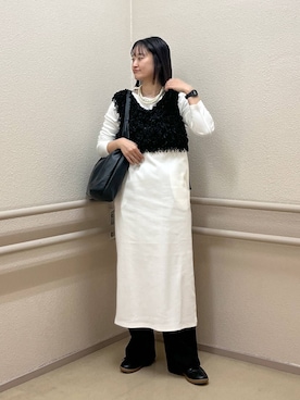 SAKOさんの「パールタレンネックレス　249411」を使ったコーディネート