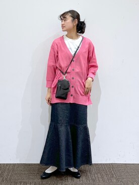 「LOWRYS FARM（ローリーズファーム）のカンドウフィットバレエ　260832（バレエシューズ）」を使った、SAKOさん（レディース・160cm）の春コーディネート