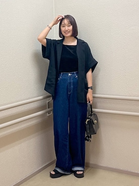「アイテム（ボストンバッグ）」を使った、SAKOさん（レディース・160cm・30代）の夏コーディネート