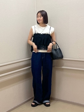 「アイテム（キャミソール）」を使った、SAKOさん（レディース・160cm・30代）の夏コーディネート