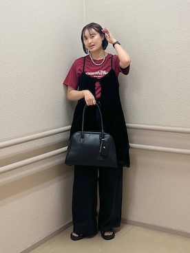 「アイテム（ボストンバッグ）」を使った、SAKOさん（レディース・160cm・30代）の夏コーディネート