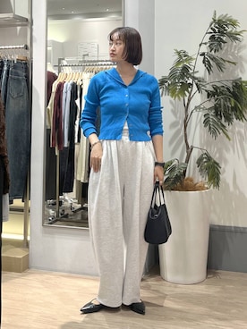 「アイテム（スウェットパンツ）」を使った、SAKOさん（レディース・160cm・30代）の秋コーディネート