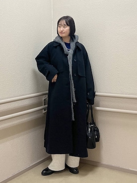 「アイテム（ボストンバッグ）」を使った、SAKOさん（レディース・160cm・30代）の秋コーディネート