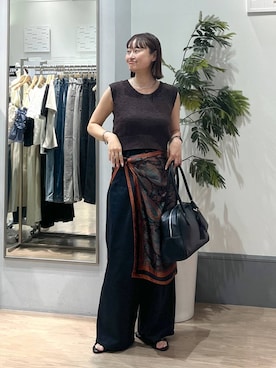 「アイテム（ストール/ショール）」を使った、SAKOさん（レディース・160cm・30代）の夏コーディネート