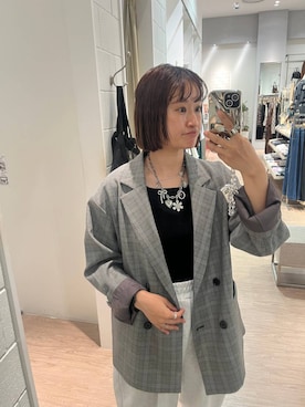 「アイテム（タンクトップ）」を使った、SAKOさん（レディース・160cm・30代）の秋コーディネート