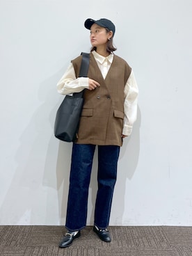 「ローリーズファーム(LOWRYS FARM)」｜「アイテム（その他アウター）」を使った、SAKOさん（レディース・160cm）の春コーディネート