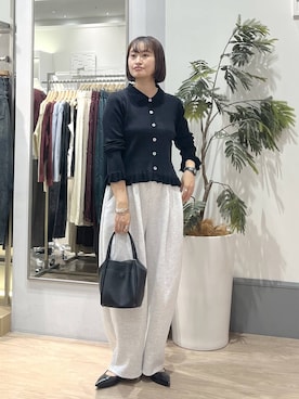 「アイテム（スウェットパンツ）」を使った、SAKOさん（レディース・160cm・30代）の秋コーディネート