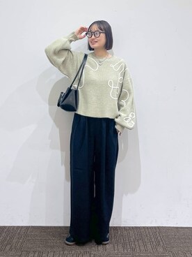 「アイテム（アクセサリー）」を使った、SAKOさん（レディース・160cm・30代）の秋コーディネート