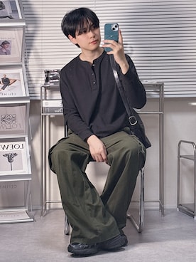 「CLEL（クレイル）のアイテム」を使った、SHOTAさん（メンズ・176cm）の春コーディネート