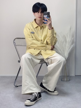 「アイテム（ピアス（片耳用）、その他）」を使った、SHOTAさん（メンズ・176cm）の春コーディネート