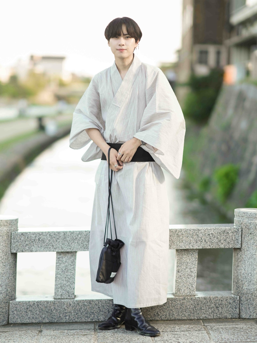 「浴衣、浴衣祭り、浴衣男子、夏映え浴衣コーデ」｜「EDEL 新作リング💍✨　7/12のアイテム（リング、シルバー系）」を使った、SHOTAさん（メンズ・176cm）の夏コーディネートの1枚目の写真