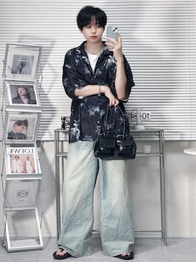 「アイテム（ボストンバッグ）」を使った、SHOTAさん（メンズ・176cm）の秋コーディネート