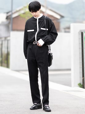 「ごきげんウィーク」｜「アイテム（ローファー）」を使った、SHOTAさん（メンズ・176cm）の春コーディネート