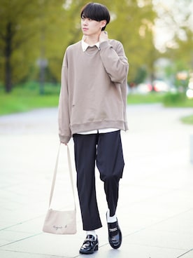「ADAMASTE（アダマスト）のアイテム（スウェット）」を使った、SHOTAさん（メンズ・176cm）の秋コーディネート