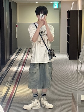 「Dr. Martens（ドクターマーチン）のアイテム」を使った、SHOTAさん（メンズ・176cm）の夏コーディネート