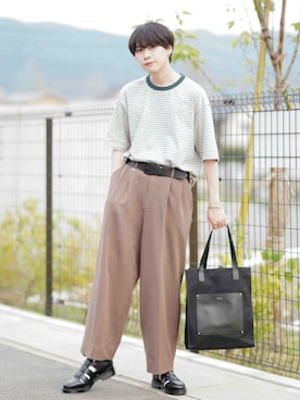 「CULLNI（クルニ）のアイテム」を使った、SHOTAさん（メンズ・176cm）の夏コーディネート