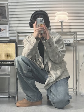 「アイテム（テーラードジャケット）」を使った、SHOTAさん（メンズ・176cm）の春コーディネート