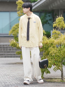 「MGV（エムジーヴィー）のアイテム（トップス）」を使った、SHOTAさん（メンズ・176cm）の春コーディネート