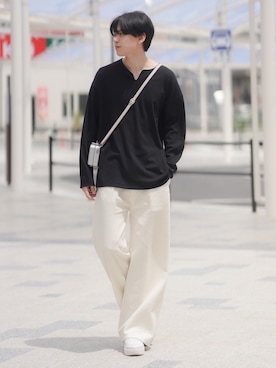 「CALLNE（カルネ）のアイテム」を使った、SHOTAさん（メンズ・176cm）の春コーディネート