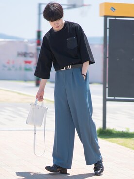 「Saint Laurent（サンローラン）のアイテム」を使った、SHOTAさん（メンズ・176cm）の夏コーディネート