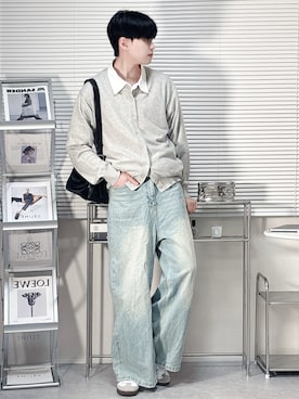 「MASONPRINCE（メイソンプリンス）のアイテム（パンツ）」を使った、SHOTAさん（メンズ・176cm）の春コーディネート