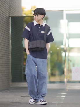 「ASCLO（エジュクロ）のアイテム」を使った、SHOTAさん（メンズ・176cm）の春コーディネート