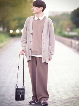 「ADAMASTE（アダマスト）のアイテム（スウェット）」を使った、SHOTAさん（メンズ・176cm）の秋コーディネート