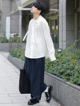 「CULLNI（クルニ）のアイテム」を使った、SHOTAさん（メンズ・176cm）の秋コーディネート