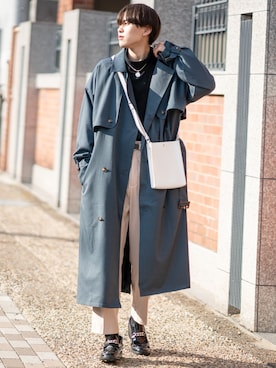 トレンチコートを使った 韓国ファッション のメンズ人気ファッションコーディネート Wear