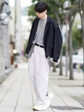 「RUUBON」｜「アイテム（その他）」を使った、SHOTAさん（メンズ・176cm）の秋コーディネート