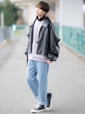 「YUEATE（ユエイト）のアイテム」を使った、SHOTAさん（メンズ・176cm）の冬コーディネート