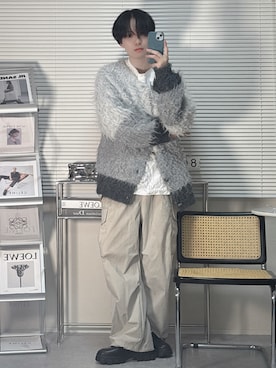 「アイテム（カーゴパンツ）」を使った、SHOTAさん（メンズ・176cm）の冬コーディネート