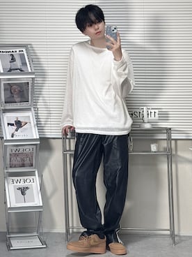 「アイテム（スウェットパンツ）」を使った、SHOTAさん（メンズ・176cm）の夏コーディネート