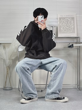 「MASONPRINCE（メイソンプリンス）のアイテム（パンツ）」を使った、SHOTAさん（メンズ・176cm）の春コーディネート