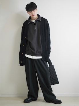 「AIVER（アイバー）のアイテム（バッグ）」を使った、SHOTAさん（メンズ・176cm）の冬コーディネート