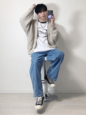 「neos（ネオス）のアイテム（トップス）」を使った、SHOTAさん（メンズ・176cm）の夏コーディネート