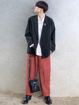 「WEGO（ウィゴー）のアイテム（スラックス）」を使った、SHOTAさん（メンズ・176cm）の秋コーディネート