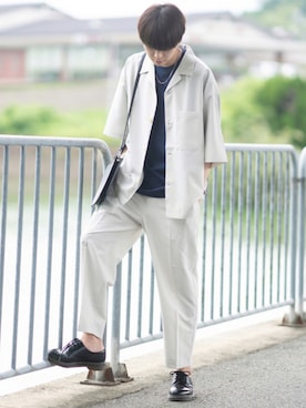 「Dr. Martens（ドクターマーチン）のアイテム（その他シューズ）」を使った、SHOTAさん（メンズ・176cm）の夏コーディネート